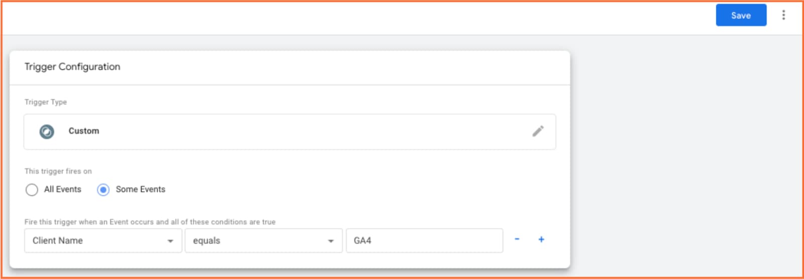 Create triggers for the tag