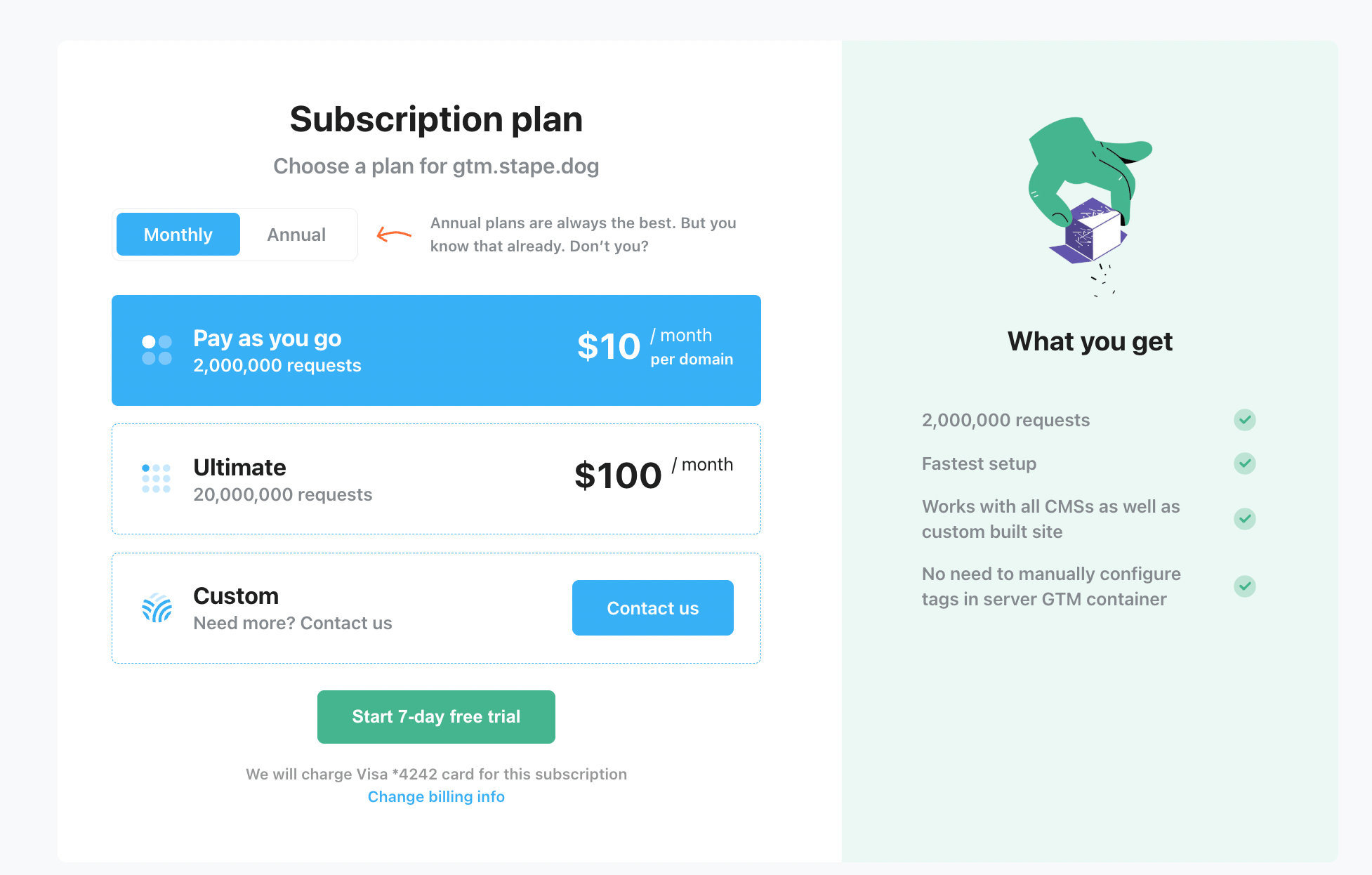 Create a Stape Gateway on Stape