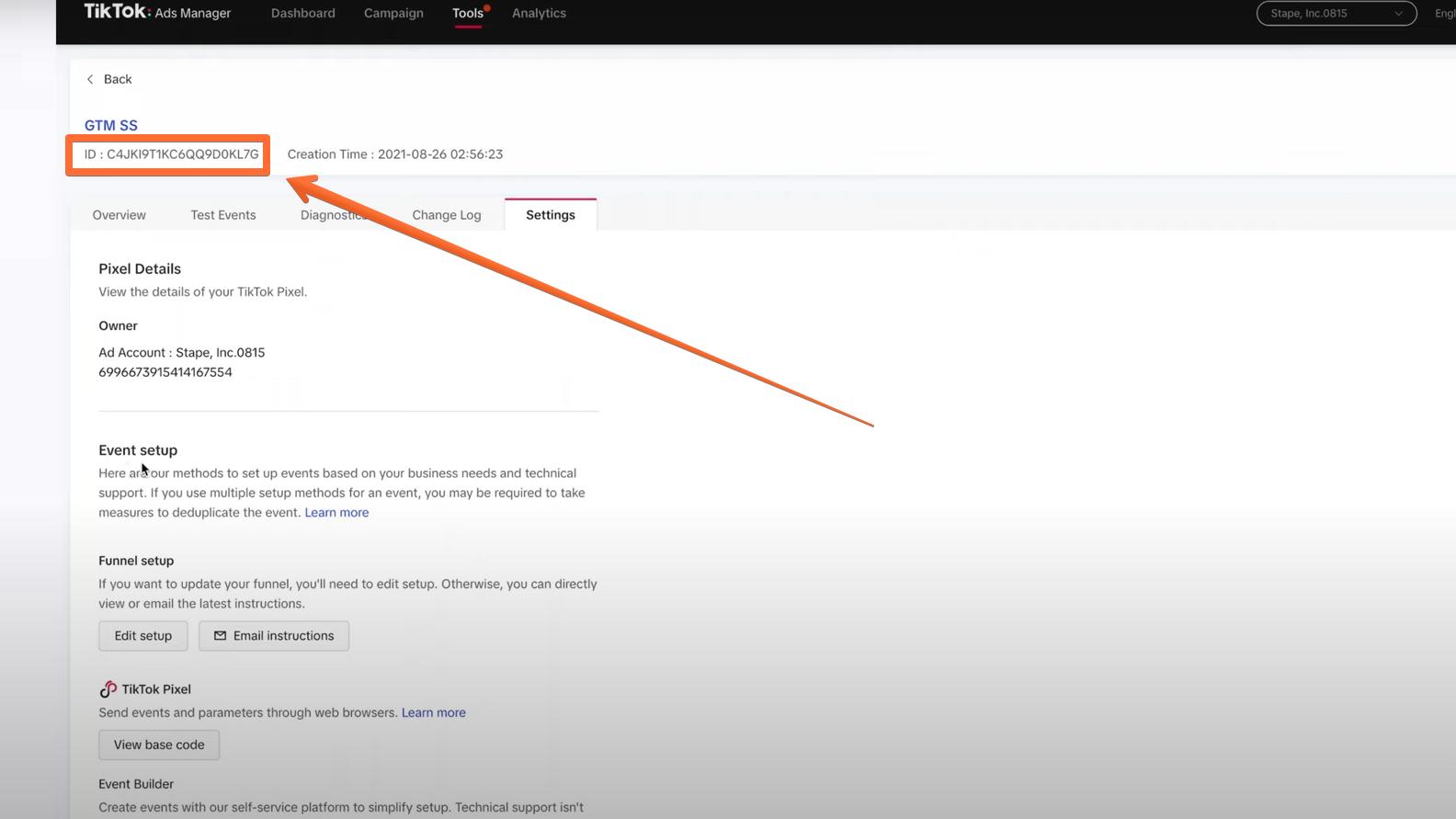 How to find your TikTok Pixel ID