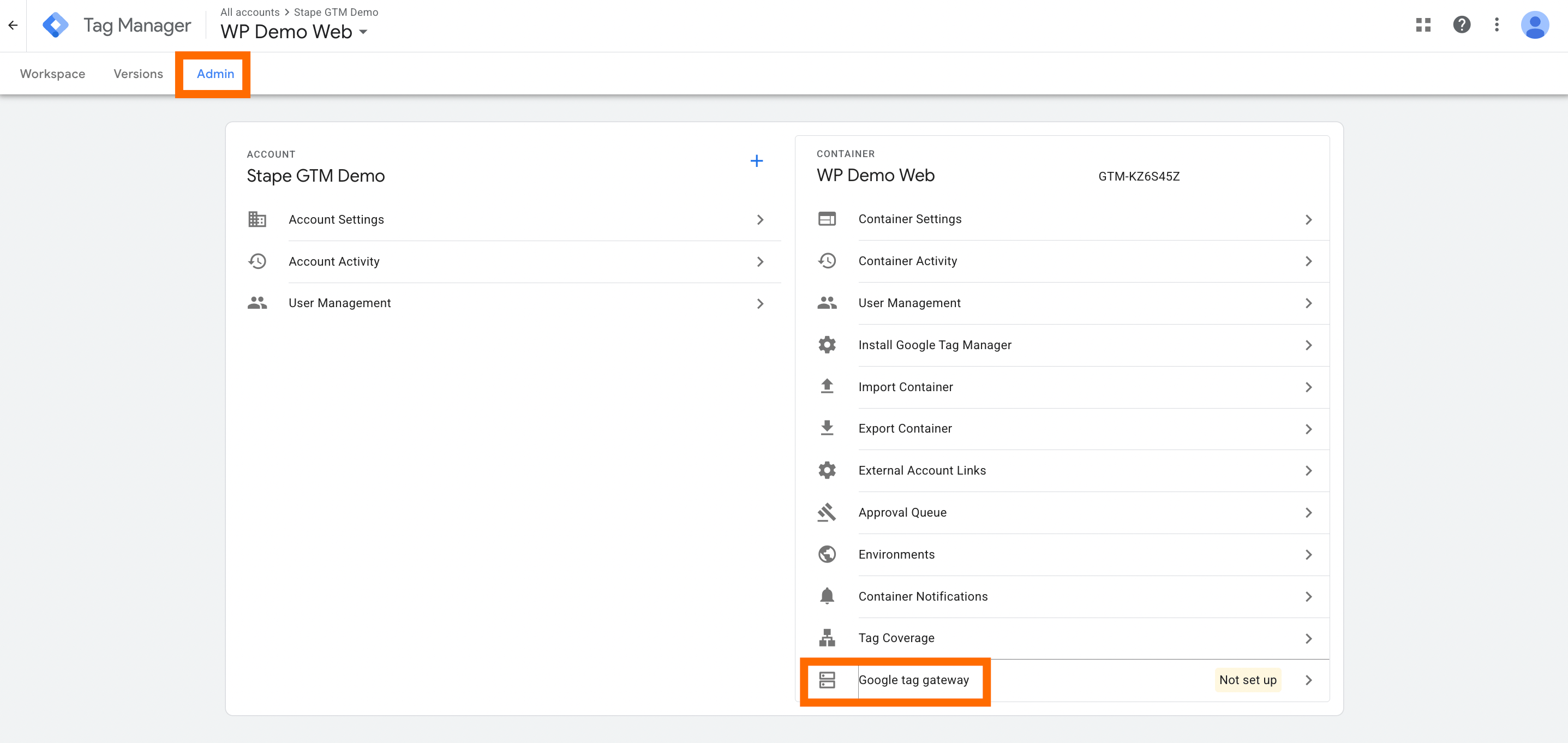 Google Tag Gateway in GTM