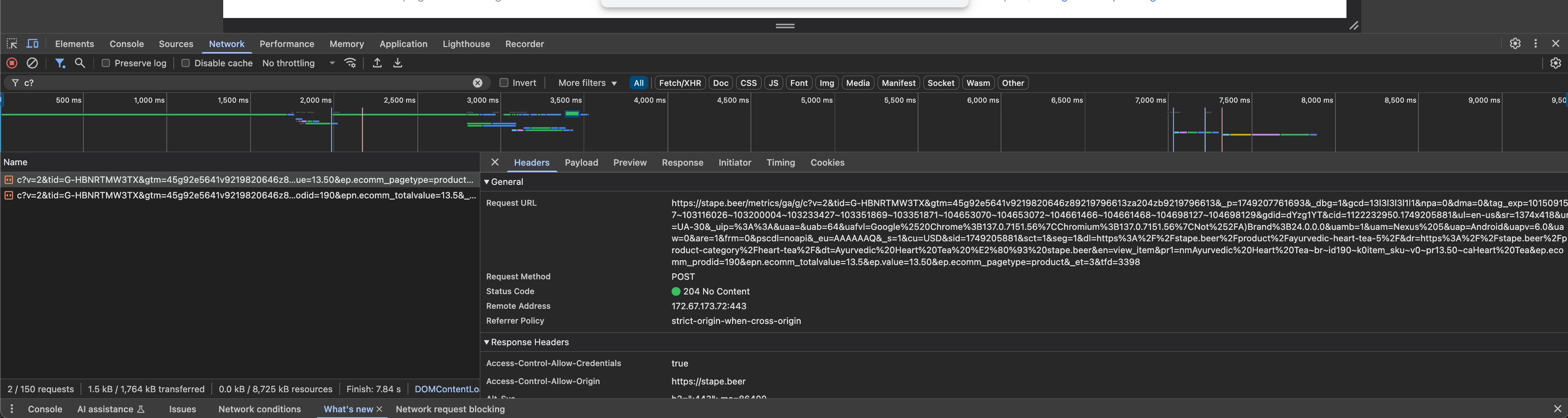 Collect hits go to the new endpoint, as FPM proxies those calls through Cloudflare Gateway