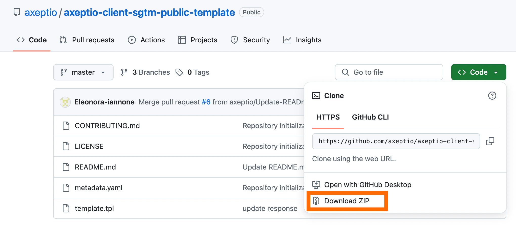 Download Axeptio client from GitHub