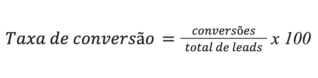 Fórmula de cálculo da taxa de conversão