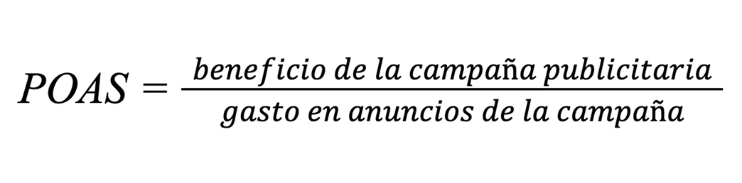 Fórmula de cálculo del POAS