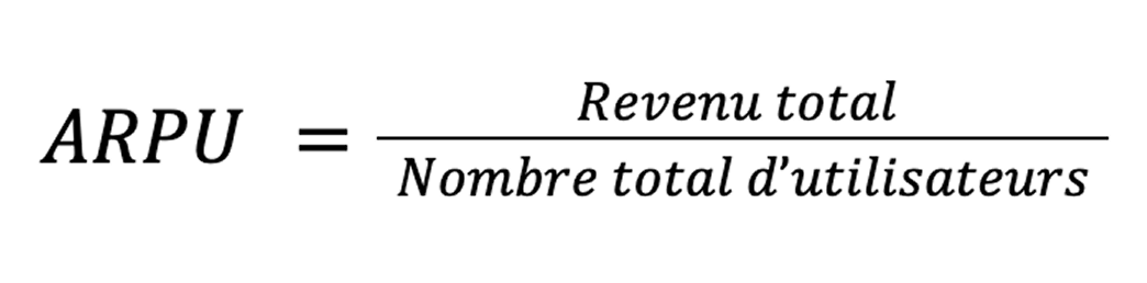 Formule de calcul de l'ARPU