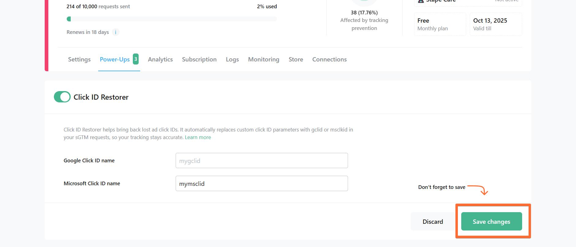 Enregistrer les modifications