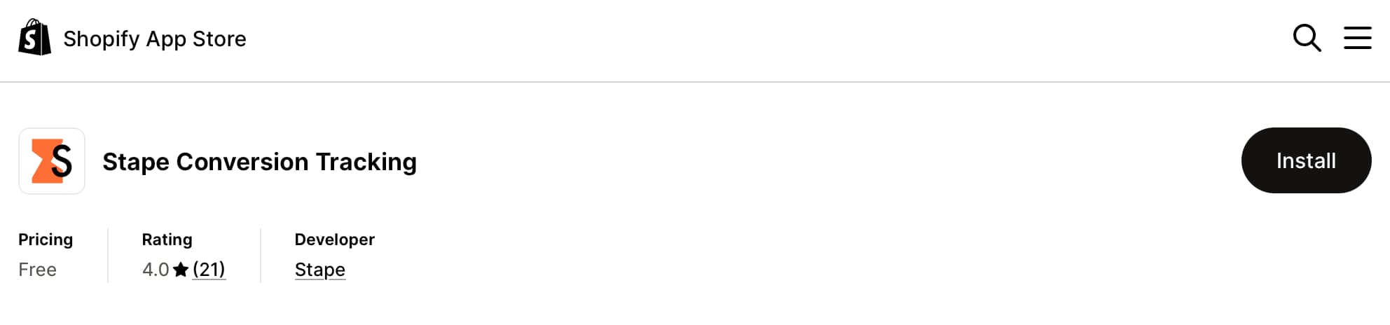 Stape Conversion Tracking app in Shopify&nbsp;