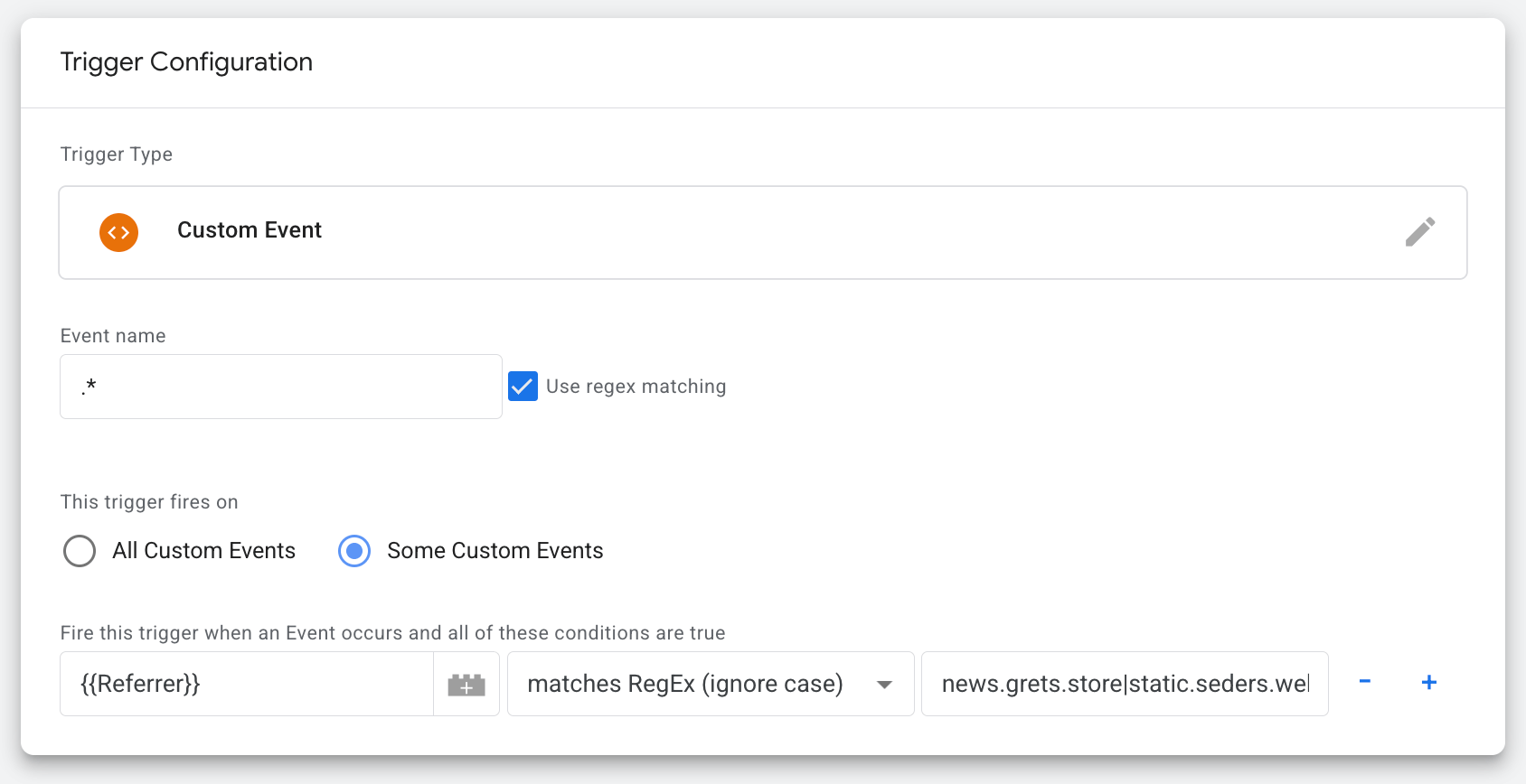 Custom Event trigger