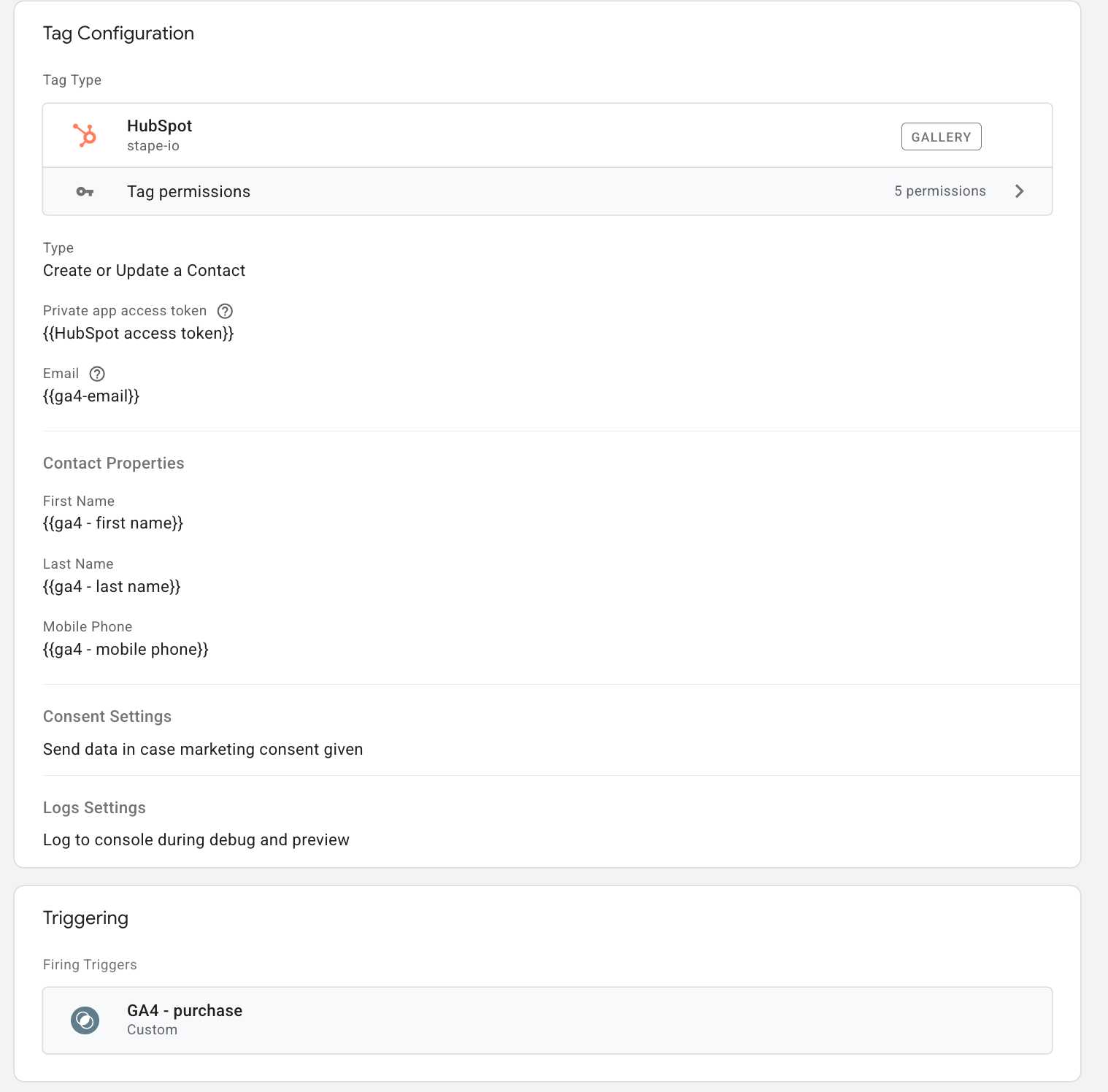 Create or update contact