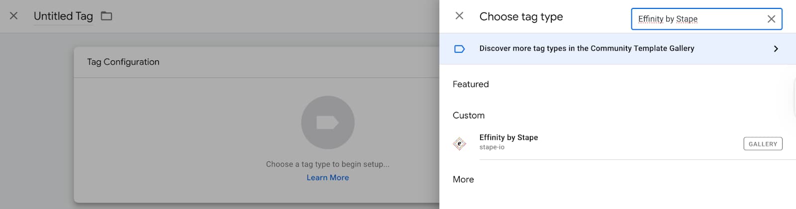 Effinity as a tag type
