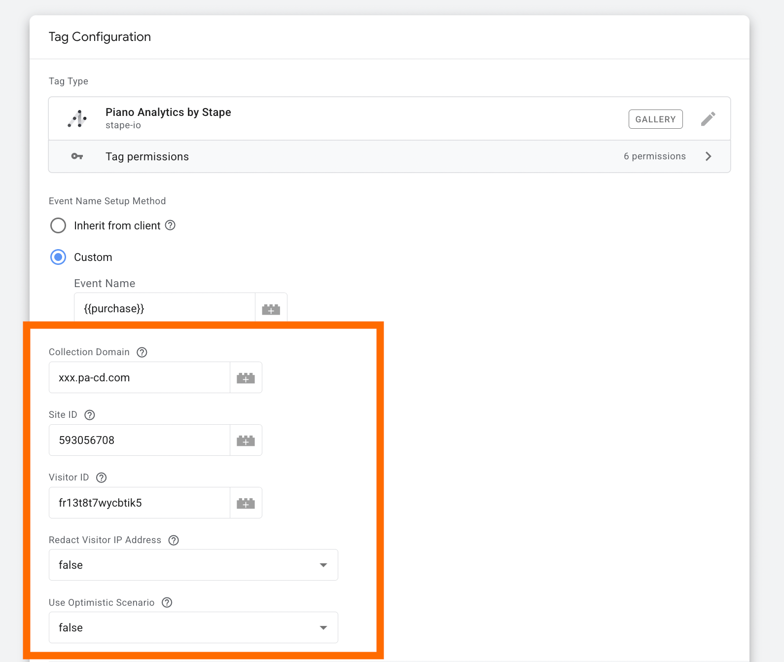 Tag Configuration