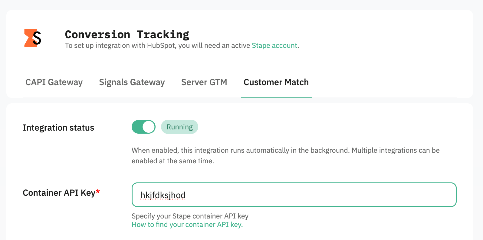 Customer Match in Hubspot app