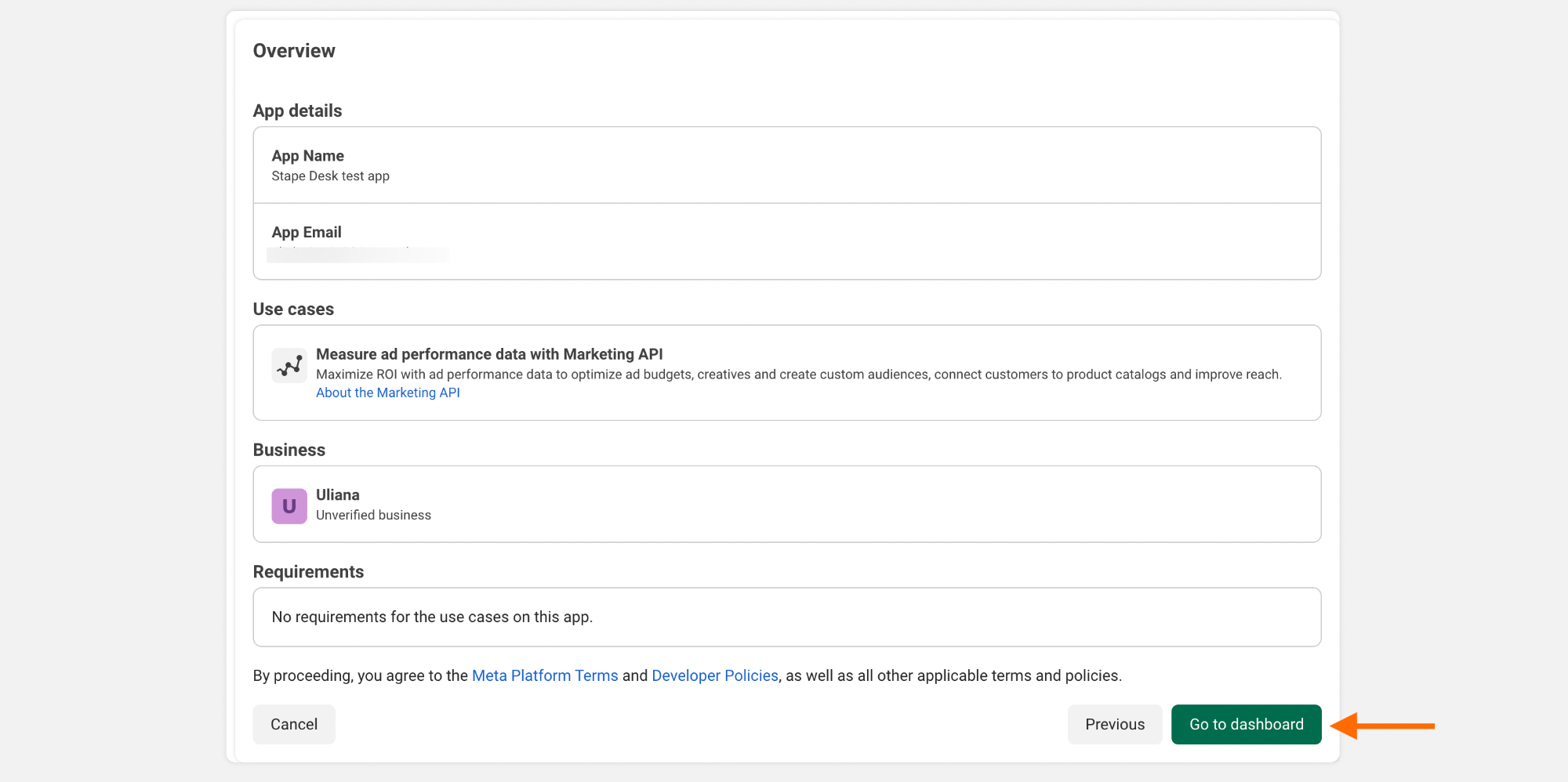 Complete app configuration