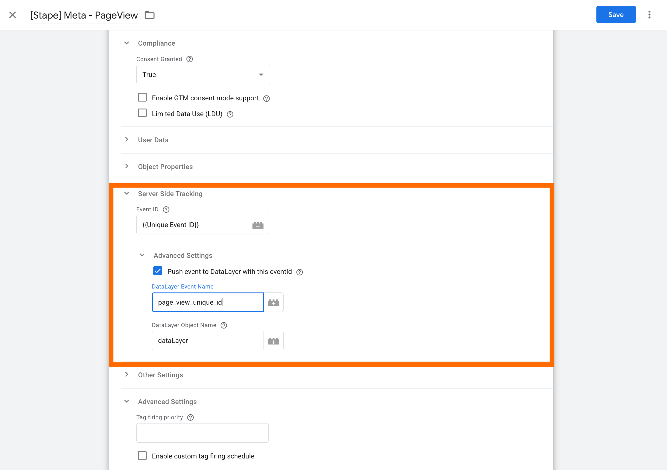 Configuration example