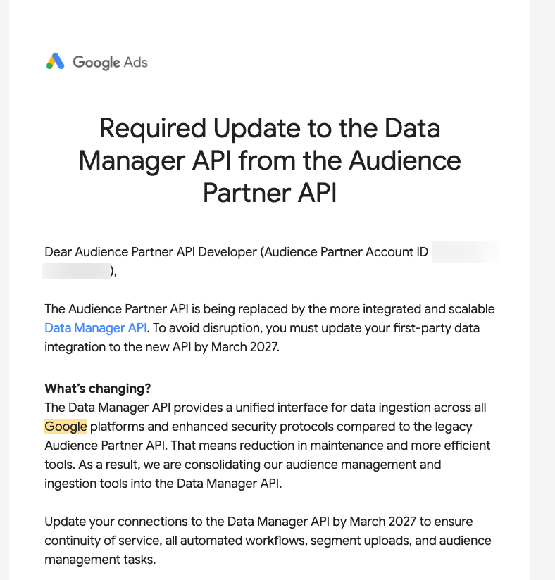 Data Manager API