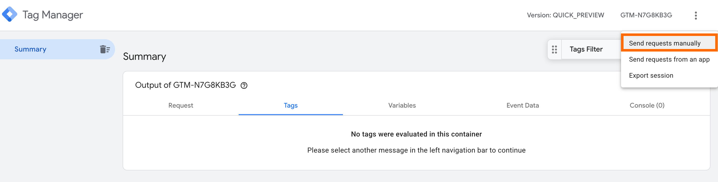 Send requests manually