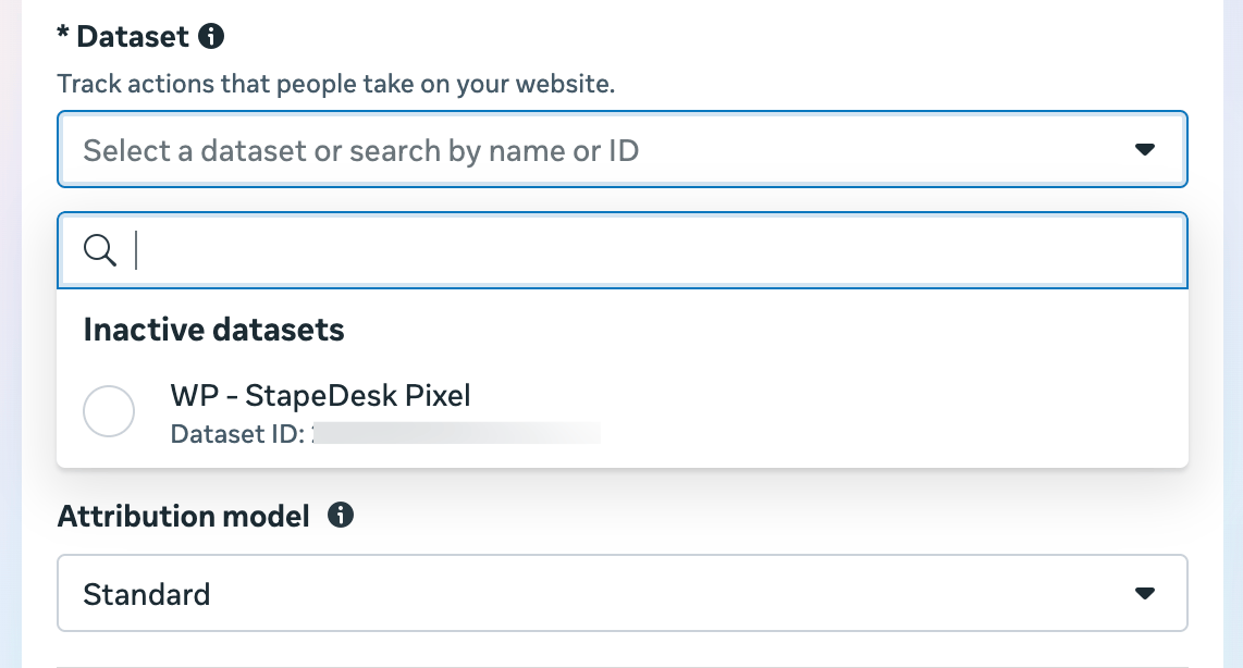 Datasets in Meta campaign