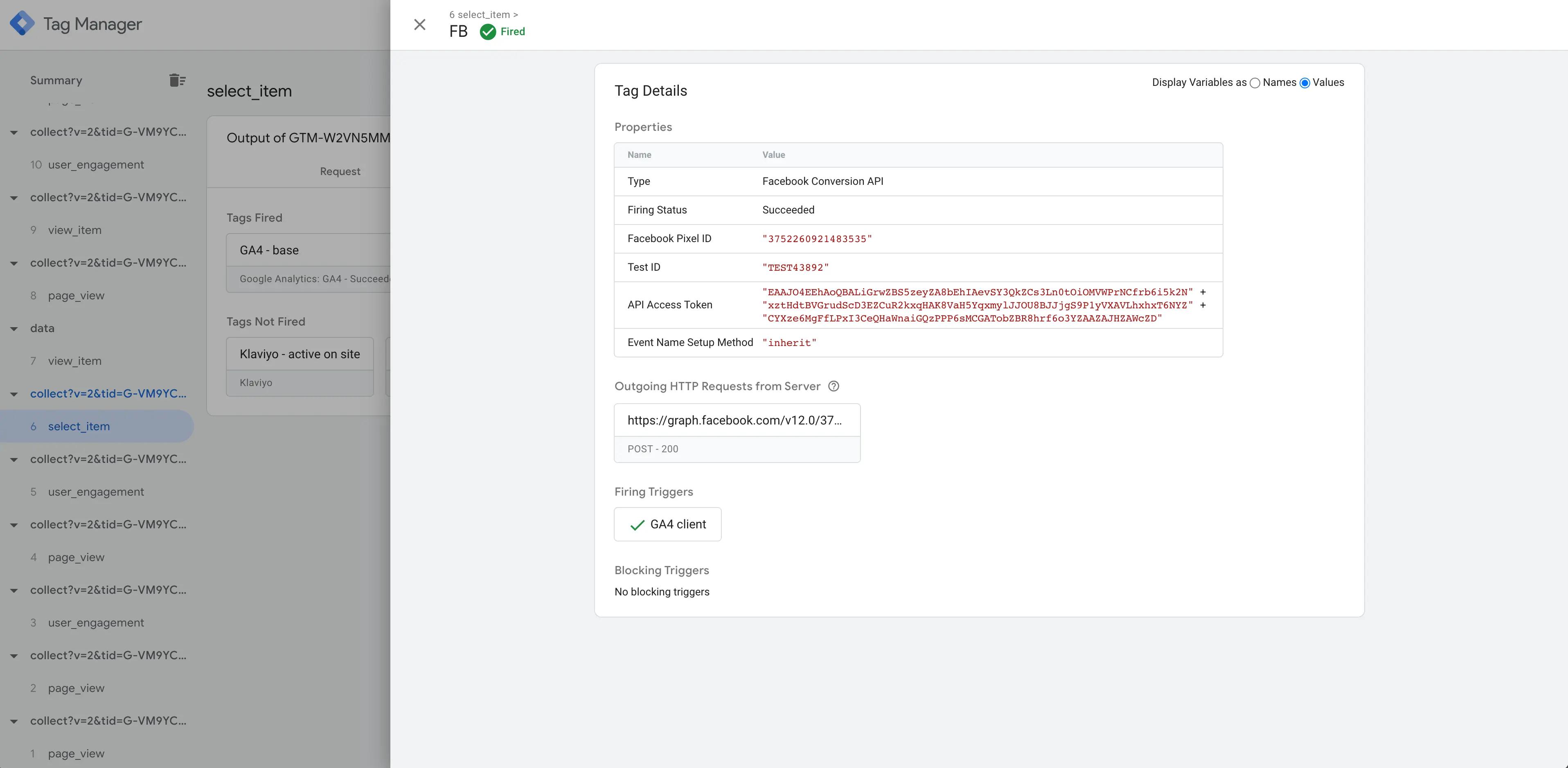 Test Facebook CAPI in server Google Tag Manager