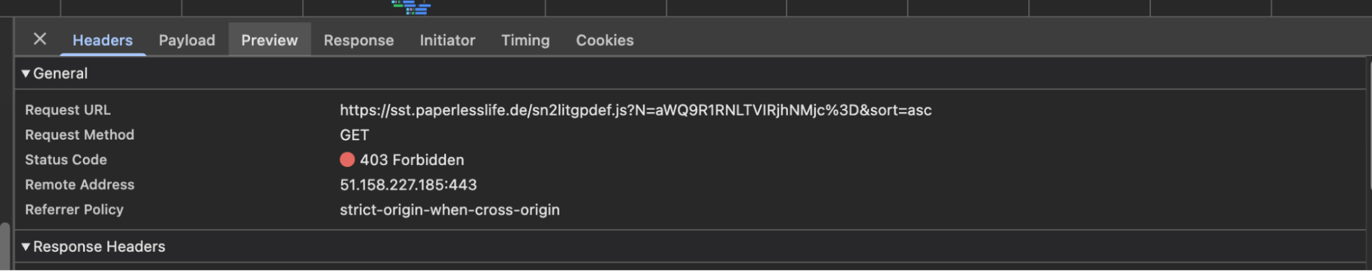 Error 403 when Server GTM ID is used instead of the web GTM ID