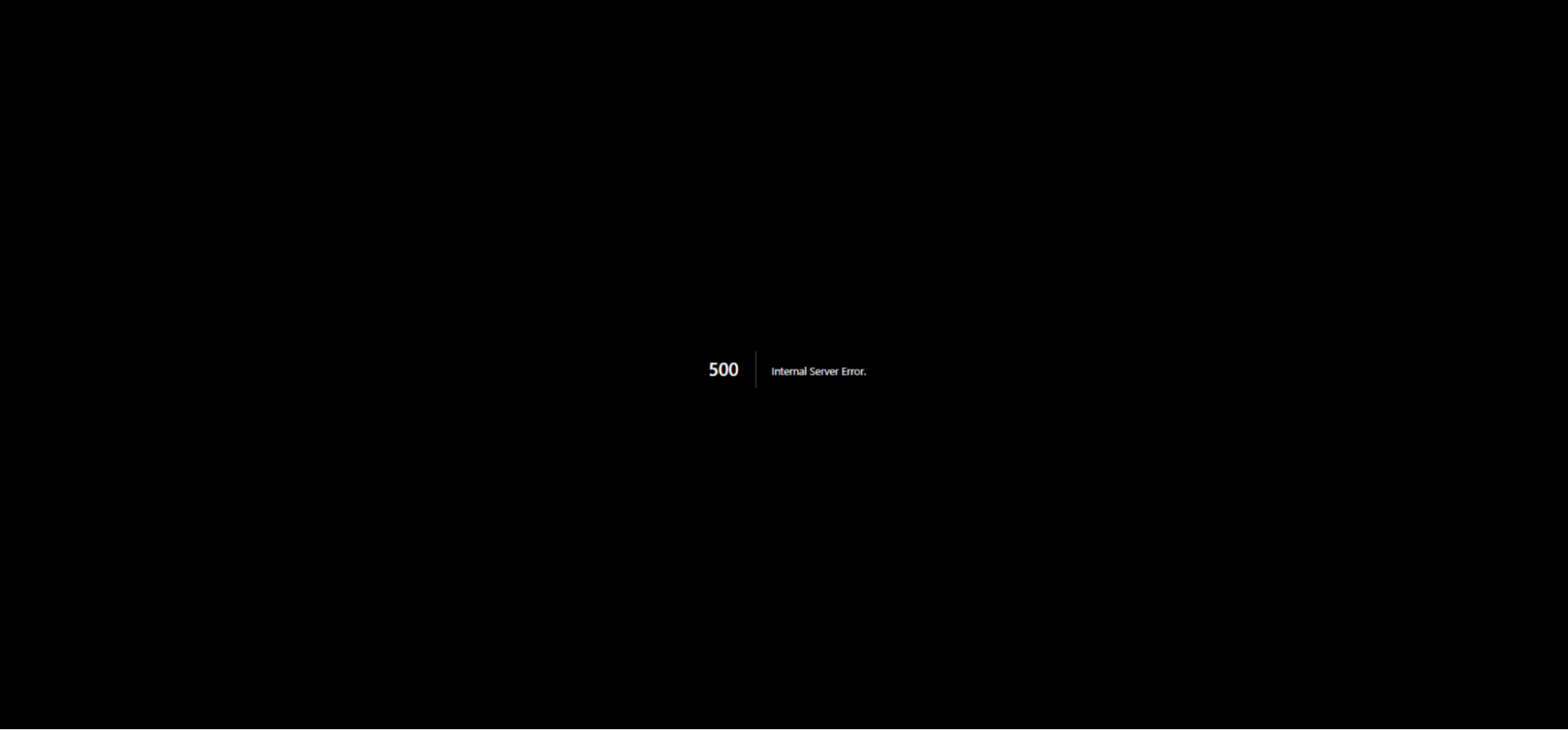 500 INTERNAL SERVER ERROR