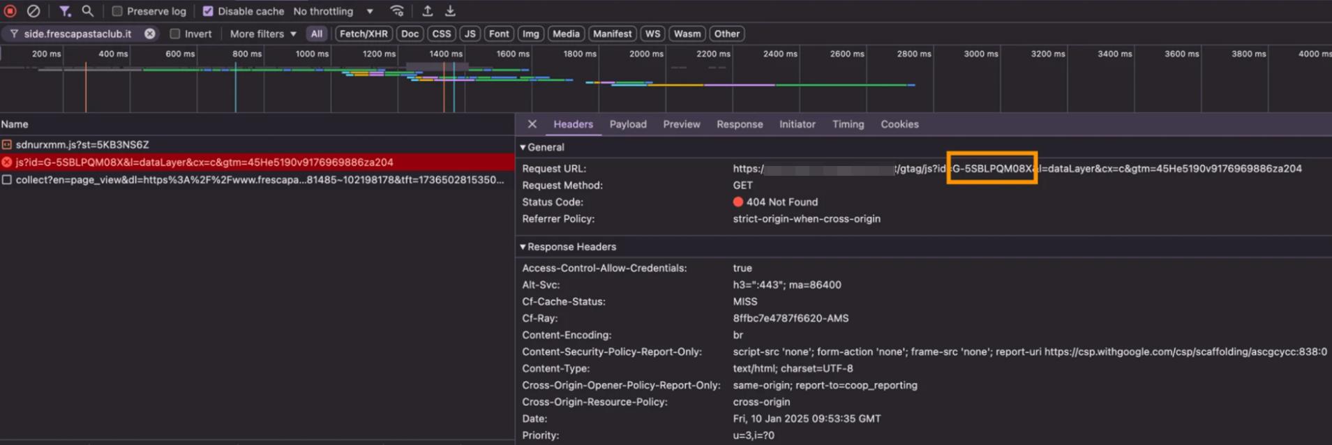 Loader 404 (Not Found) error