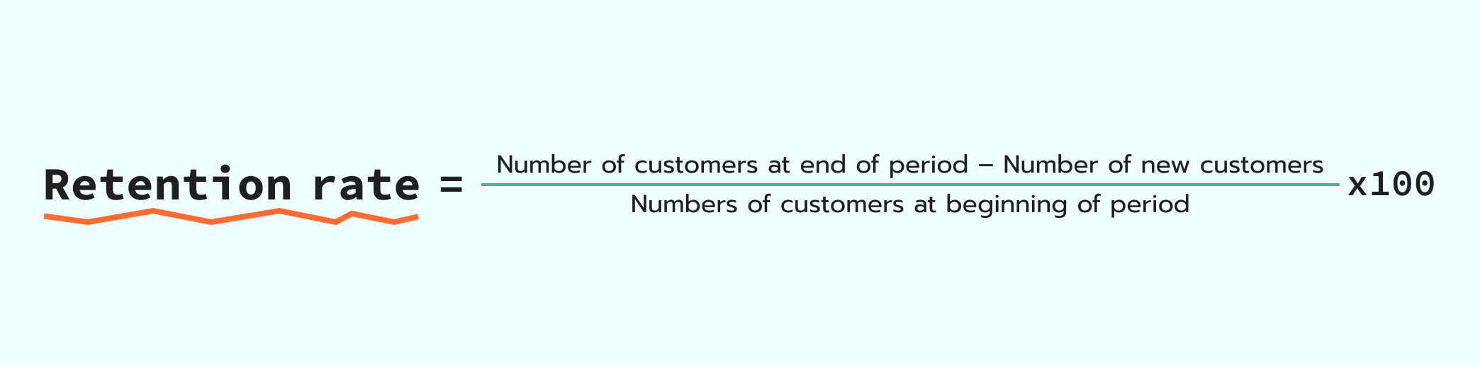 Retention rate calculation formula