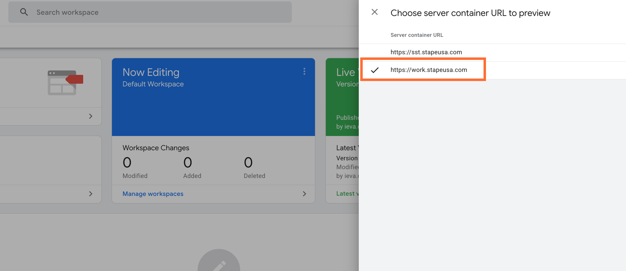Select the domain you added