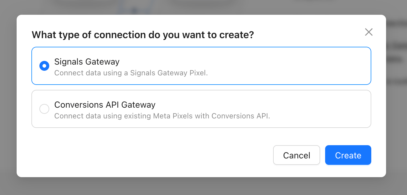 Pick the connection type