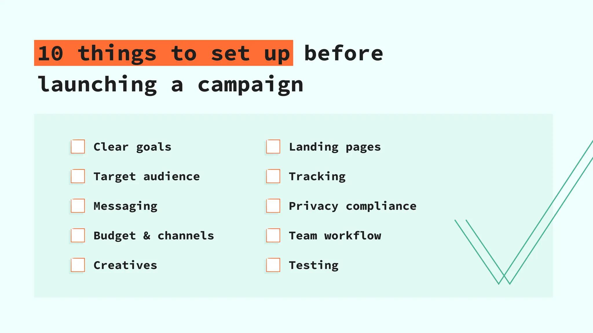 10 coisas a configurar antes de lançar as suas campanhas de marketing