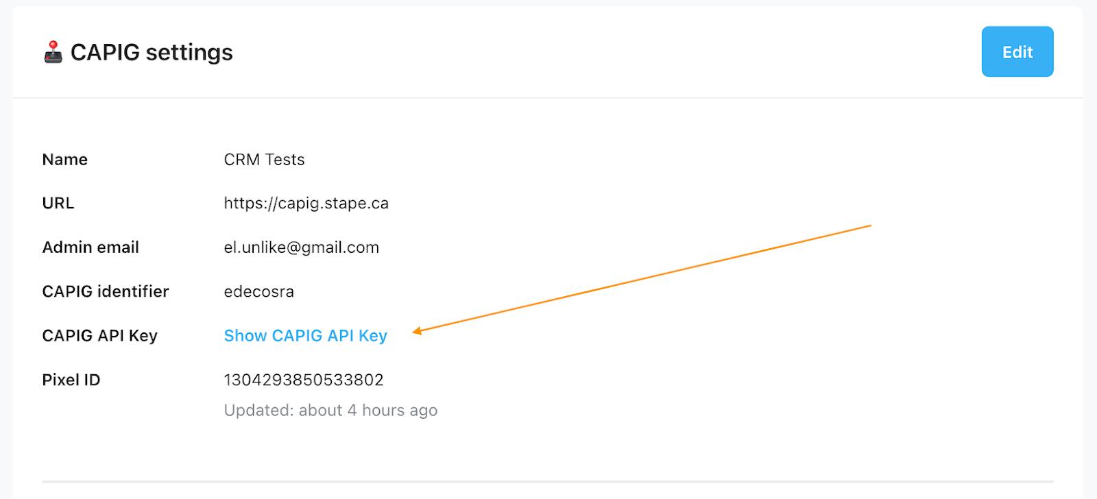 CAPIG API Key