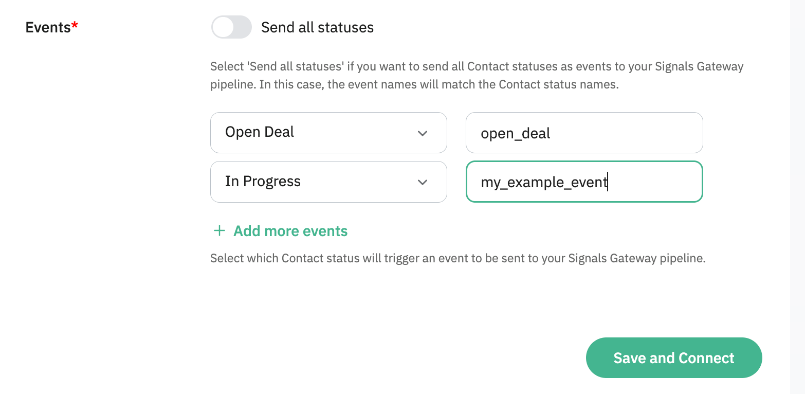 Contact stage to trigger an event