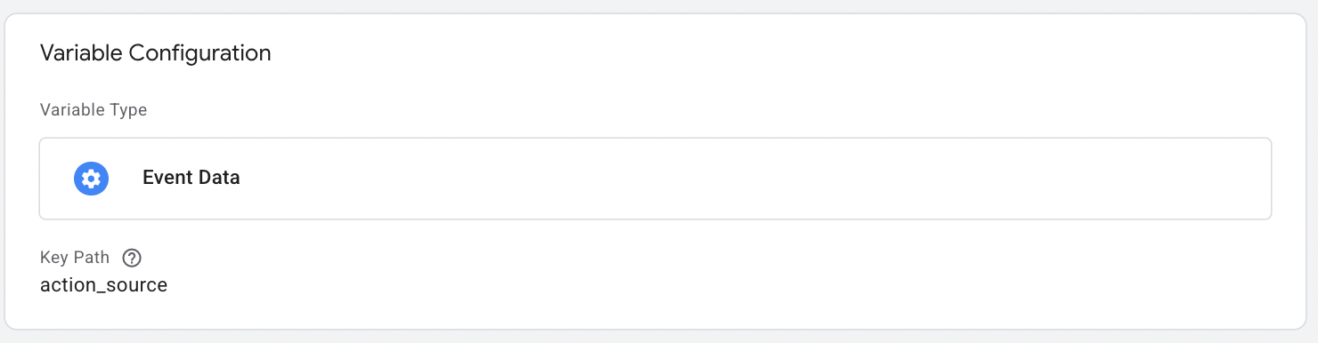 variable for action source