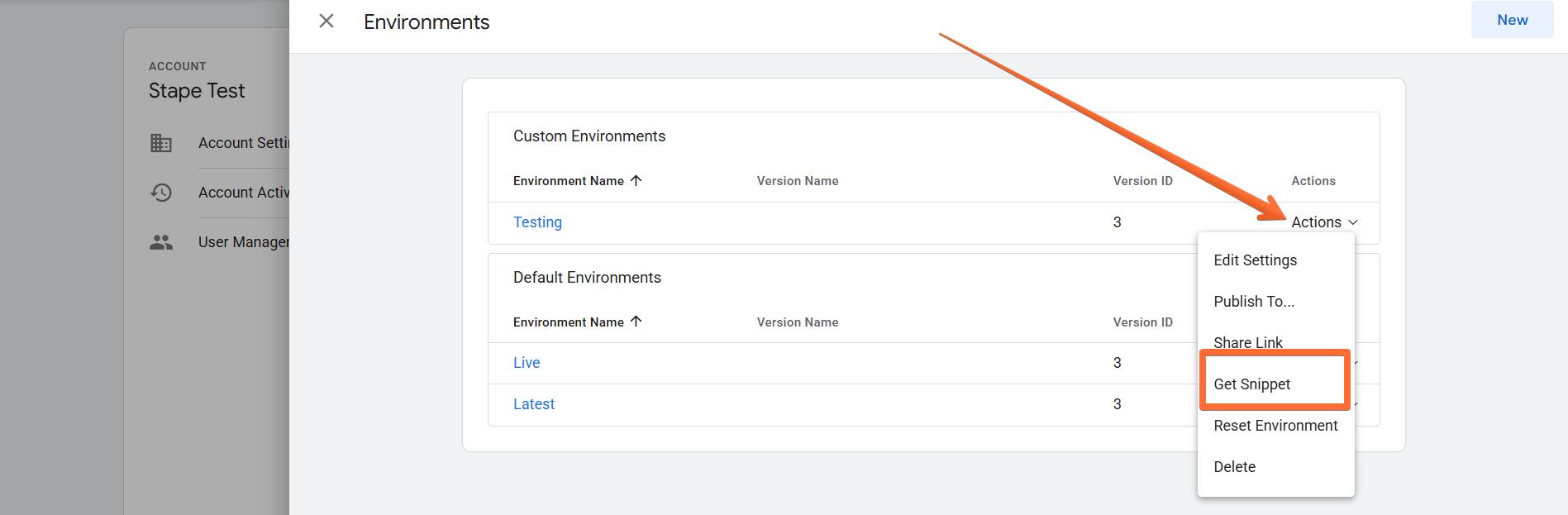 Get your environment parameters.