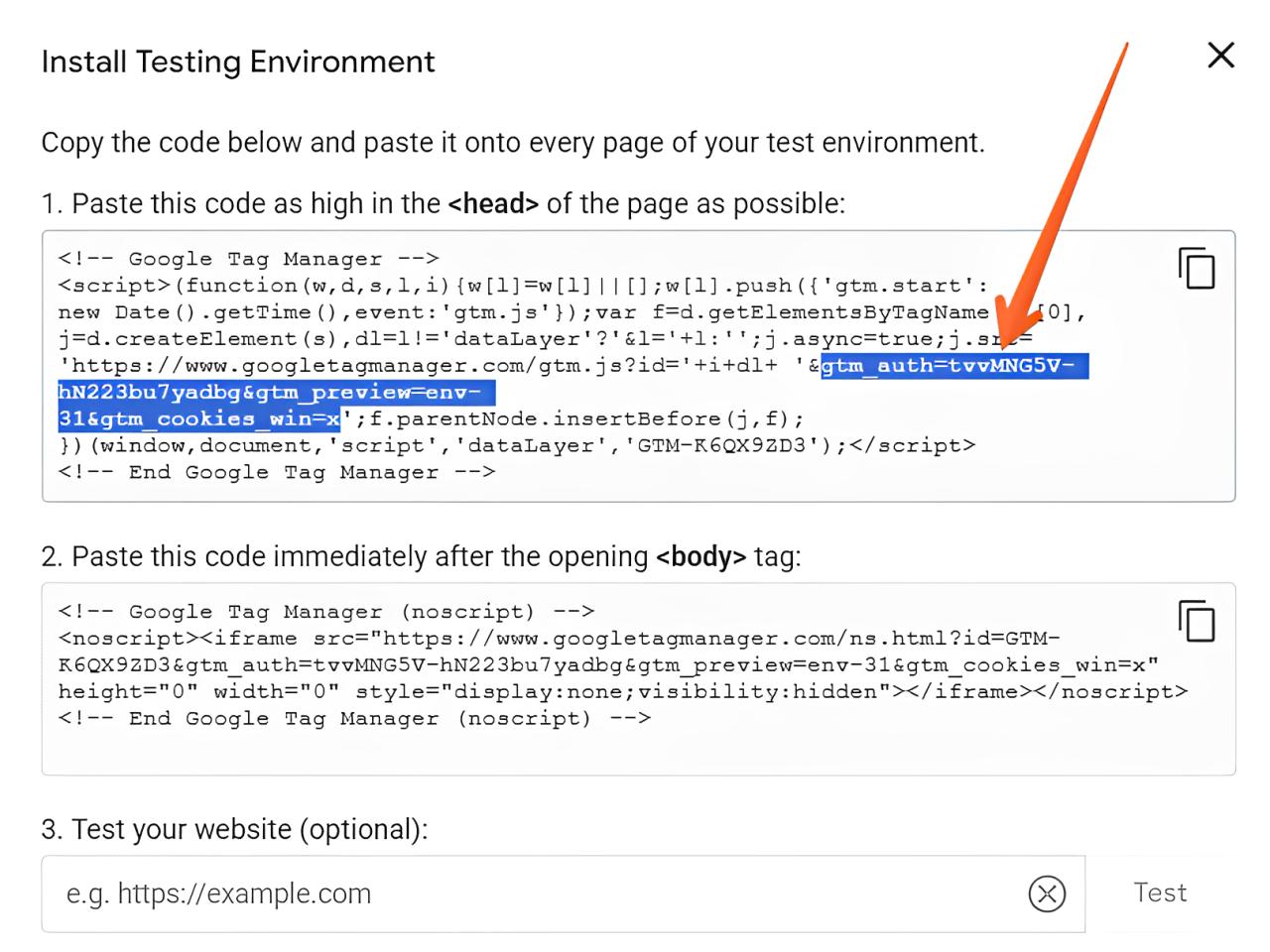 Get your environment parameters.