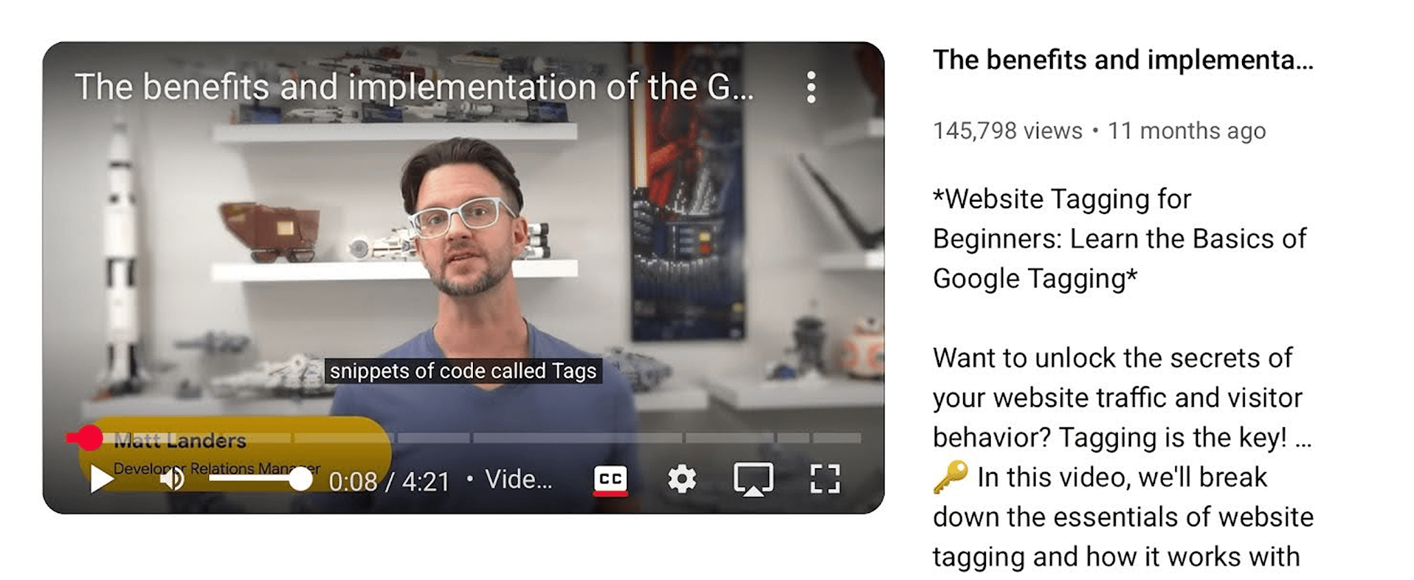 Chaîne YouTube de Google Analytics