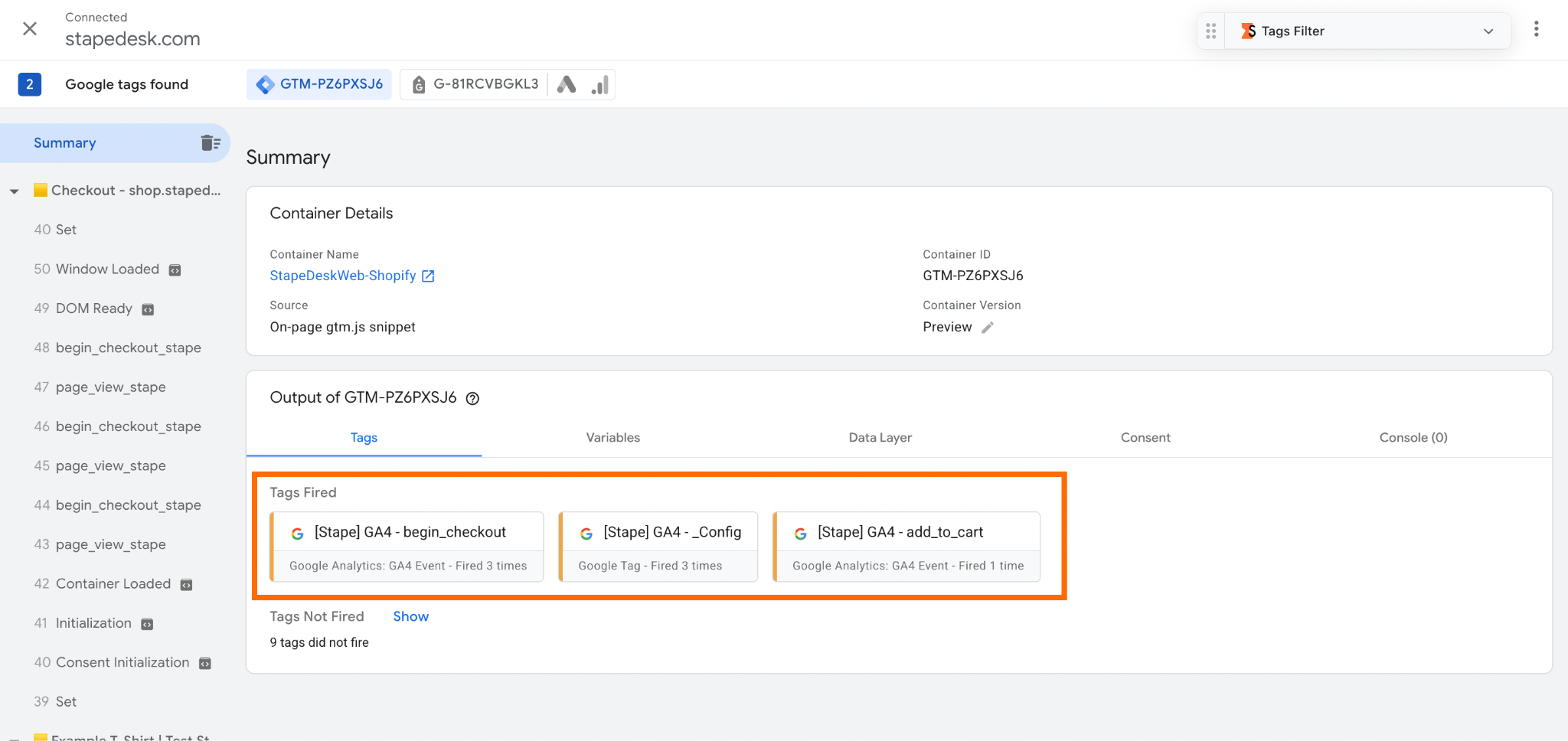 Launch GTM Preview Mode