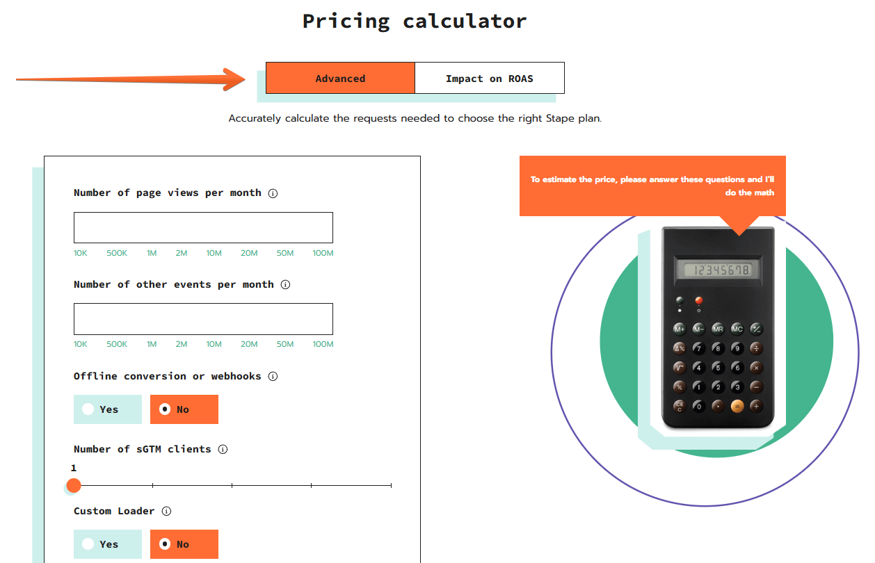 Pricing calculator