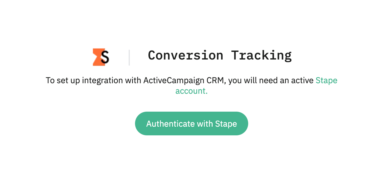 Click Authenticate with Stape