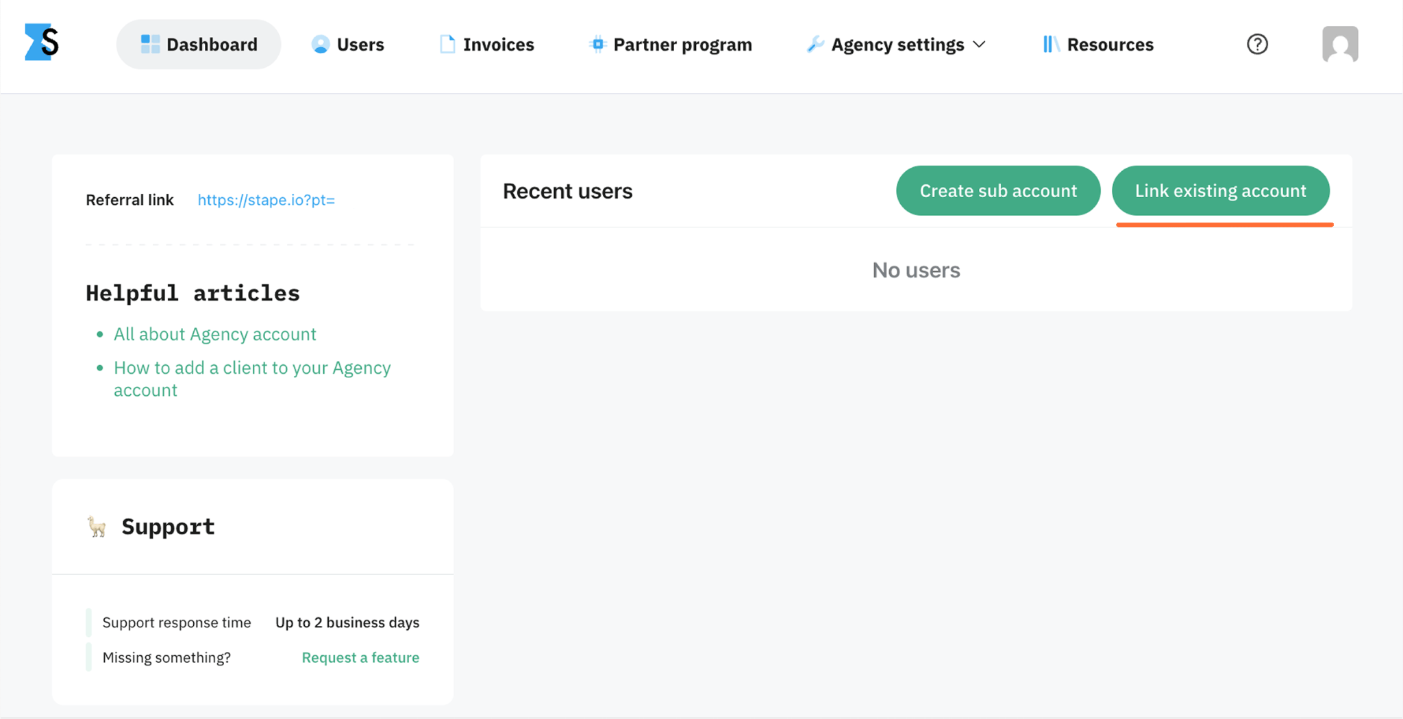 Adding a user to your agency account