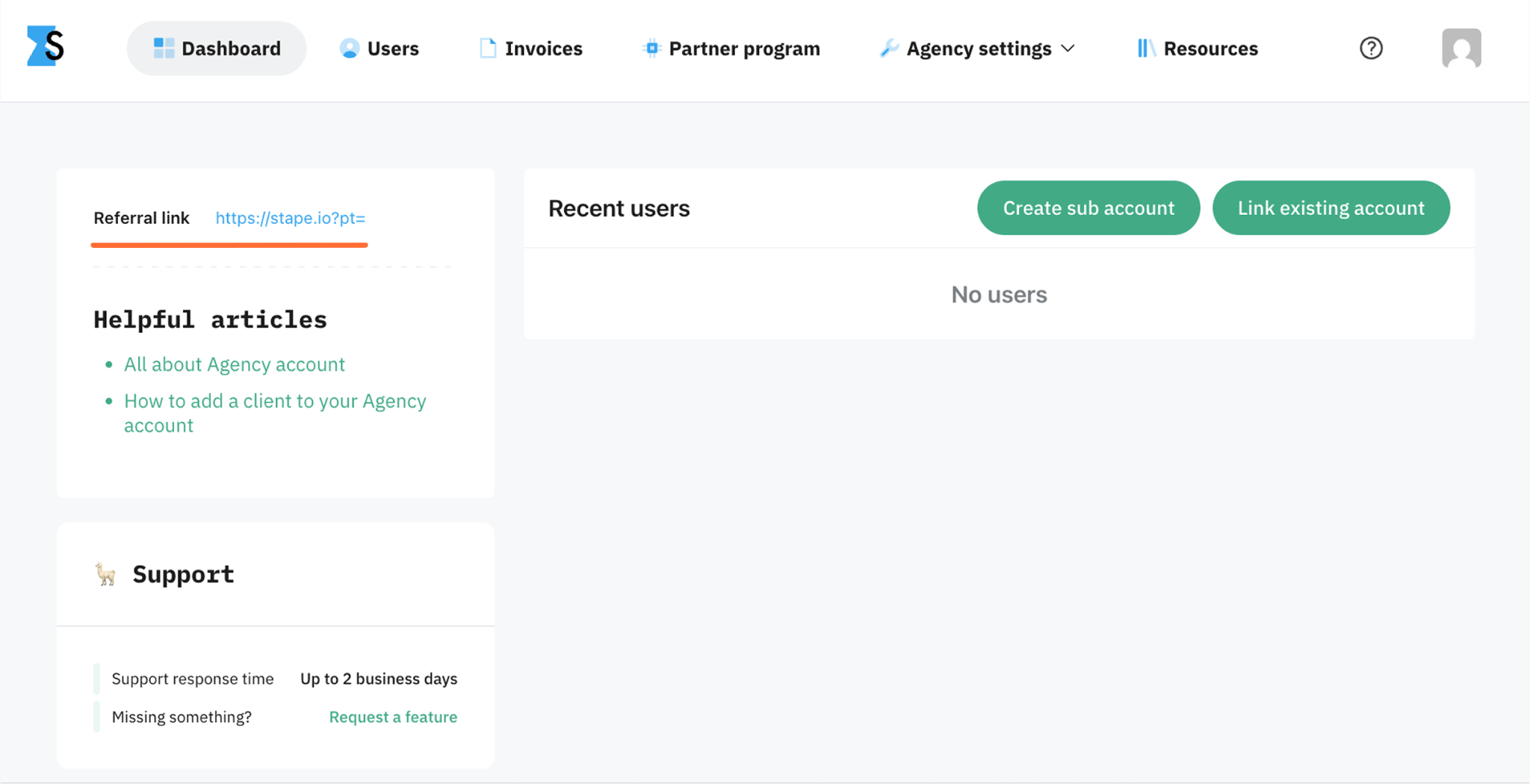 Adding clients using your referral link