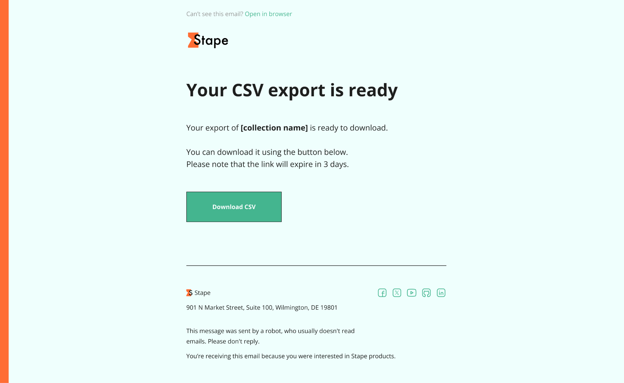 Download CSV