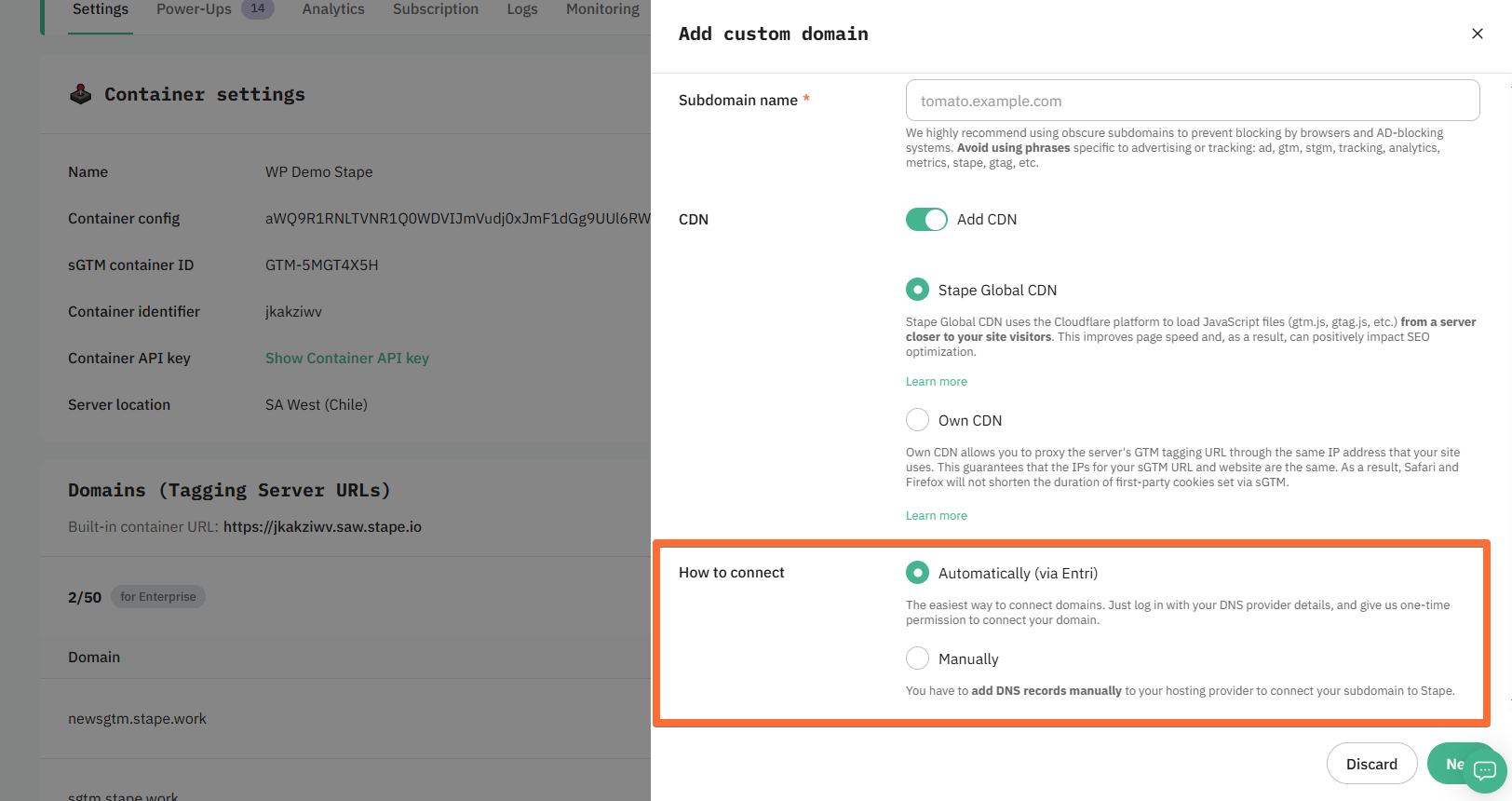 "How to connect" options