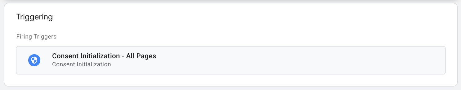 "Consent Initialization – All Pages" as a trigger