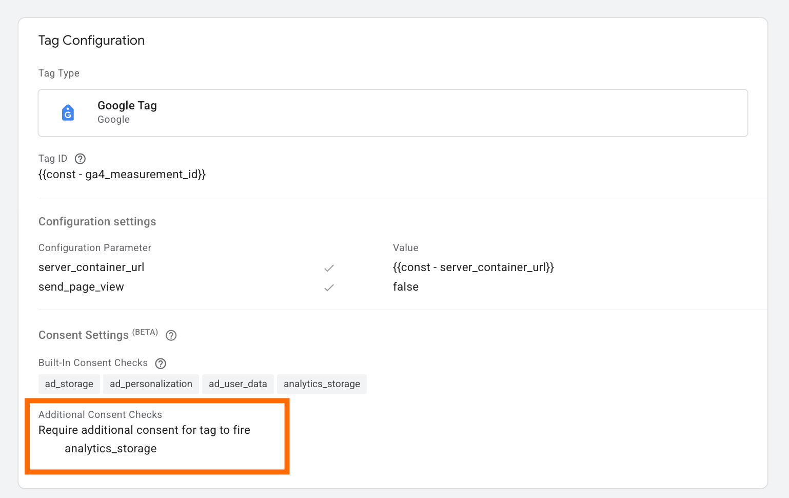 Basic Mode configuration - with additional consent