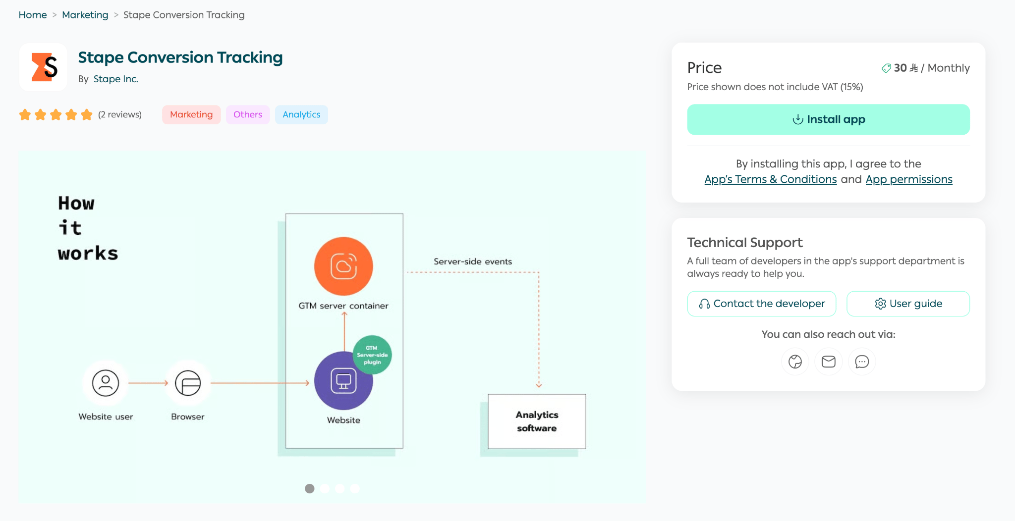 Click Install app