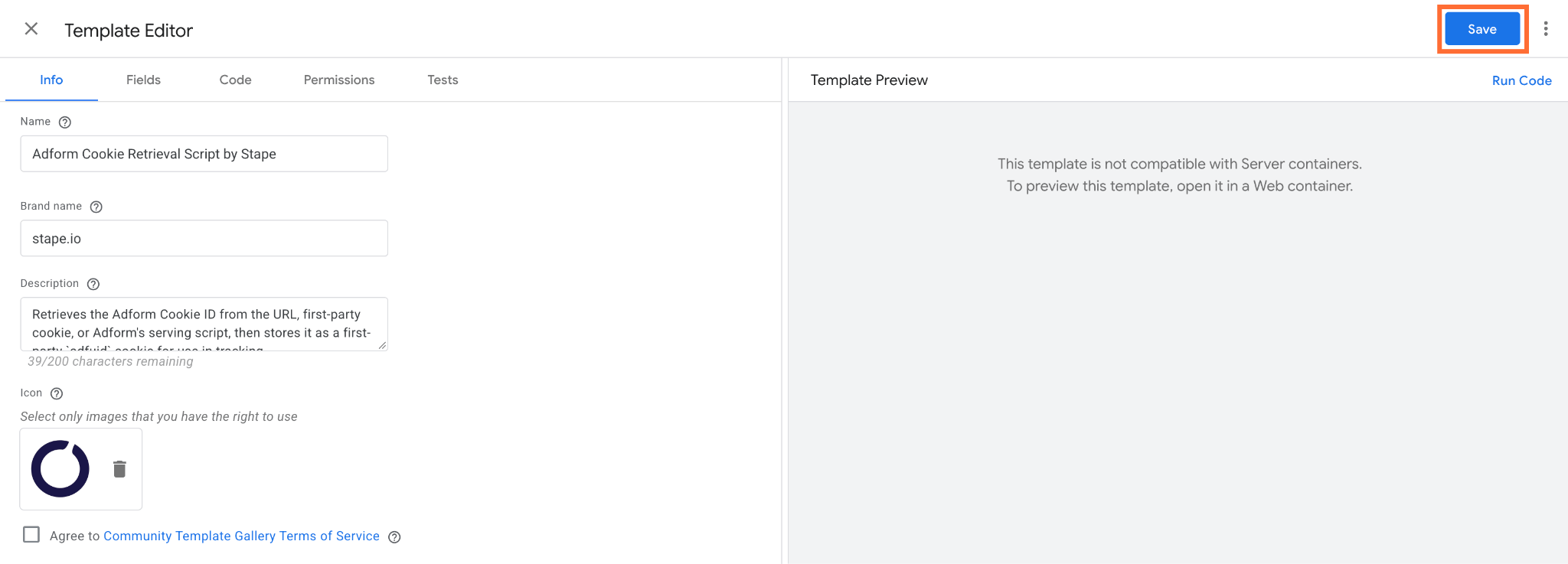 Select the template.tpl file