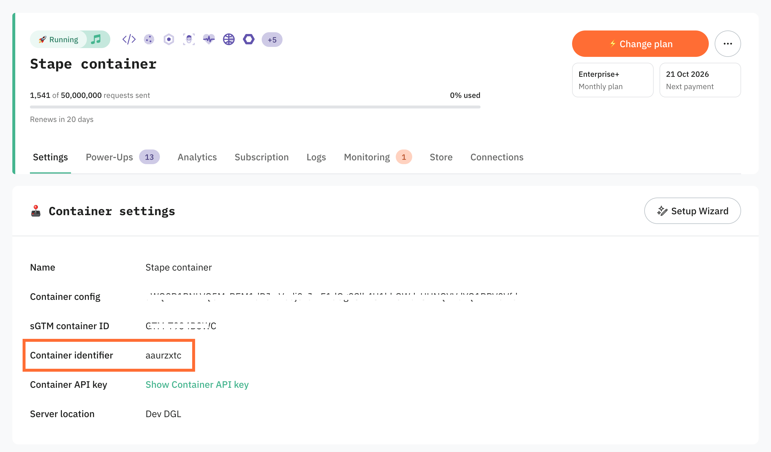 Container identifier