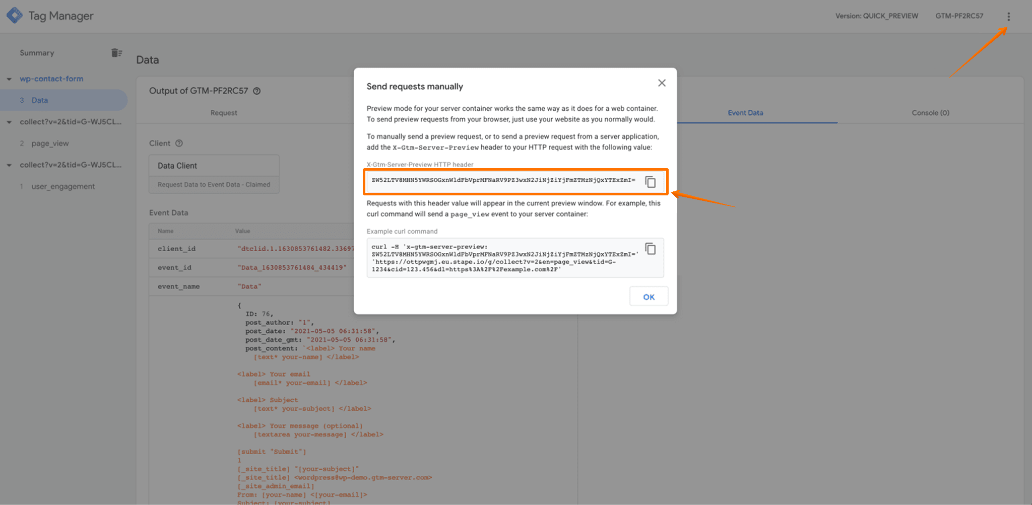 X-Gtm-Server-Preview HTTP header