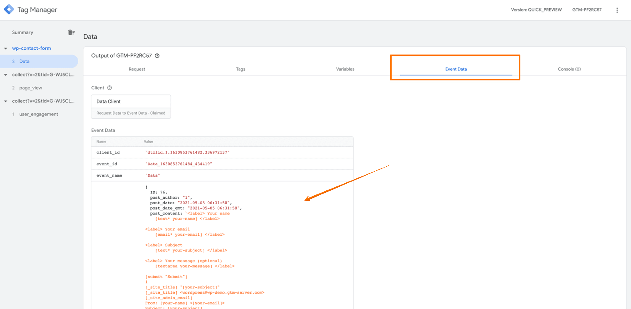 Incoming HTTP Request 