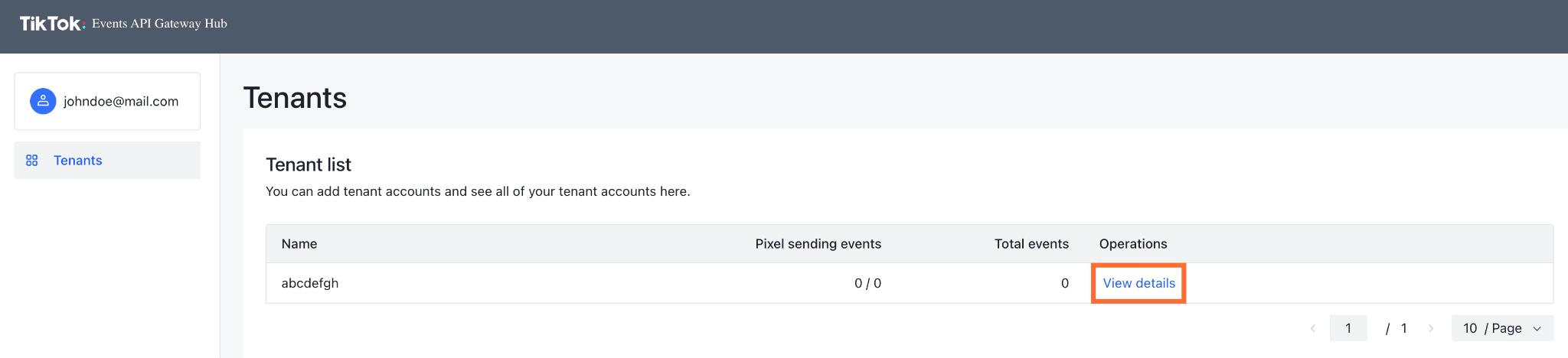 Click View details